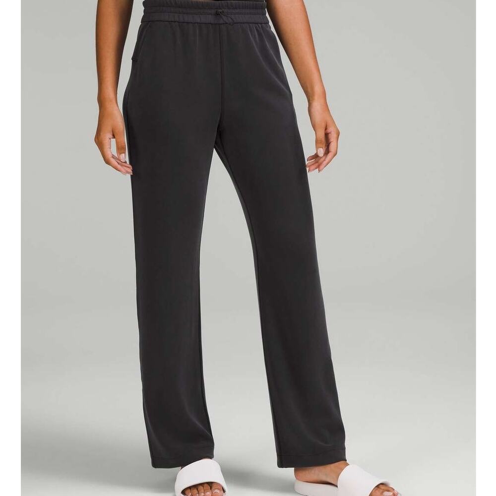 Lululemon Softstreme High Rise Lounge Pants Size 2 Black Lounge Comfort Minimal